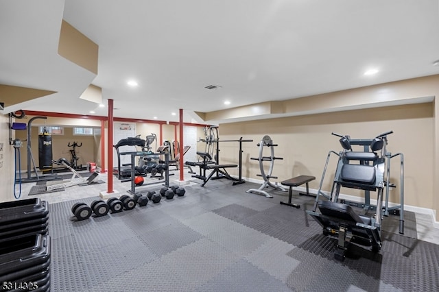 view of exercise room