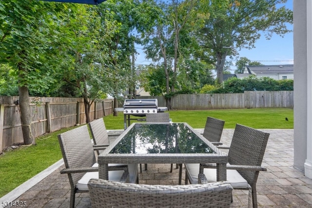 view of patio / terrace with area for grilling