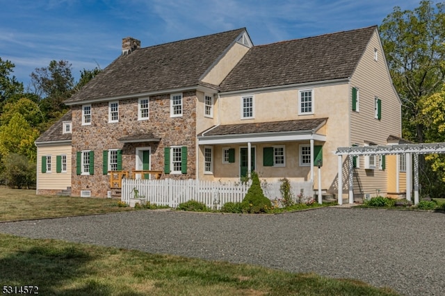 view of colonial home