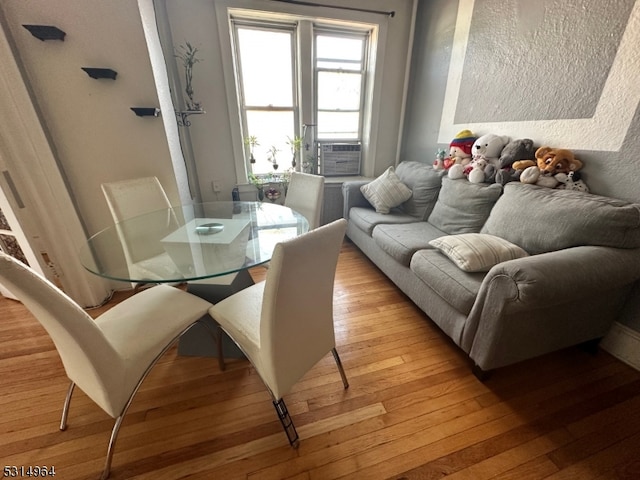 dining room with light hardwood / wood-style flooring