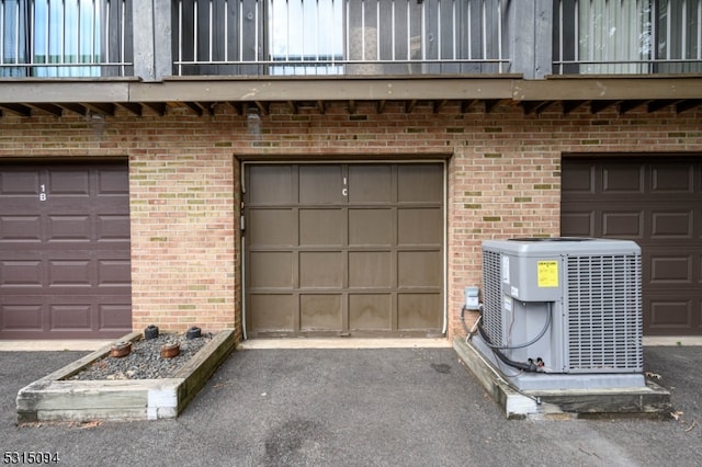 garage with central air condition unit