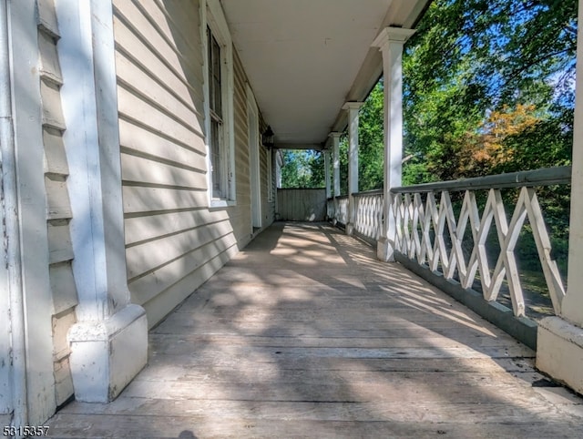 view of patio featuring a porch