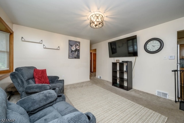 view of carpeted living room