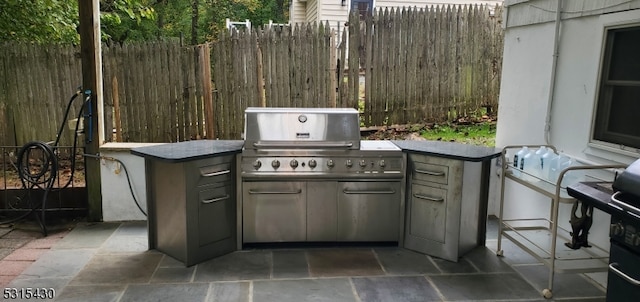 view of patio / terrace featuring area for grilling and exterior kitchen