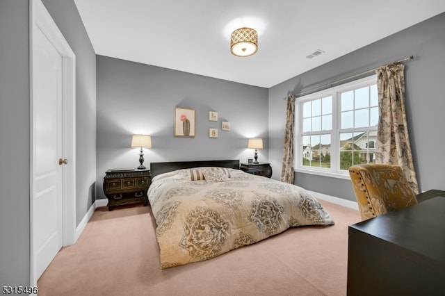 view of carpeted bedroom