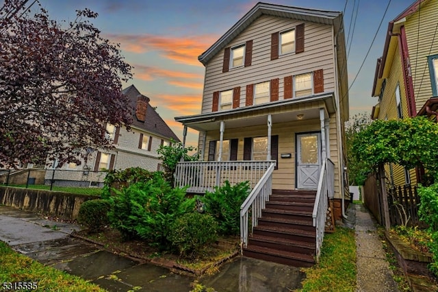 view of front of home with a porch