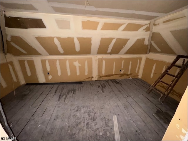 view of unfinished attic