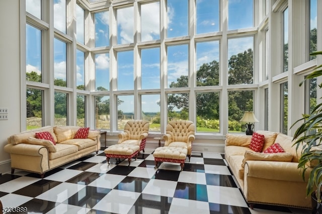 sunroom / solarium with a healthy amount of sunlight