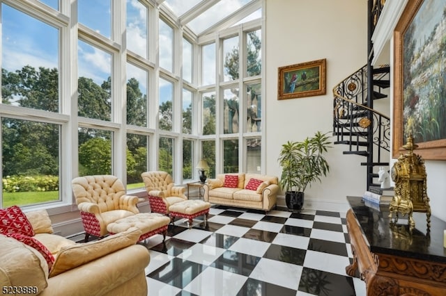 view of sunroom