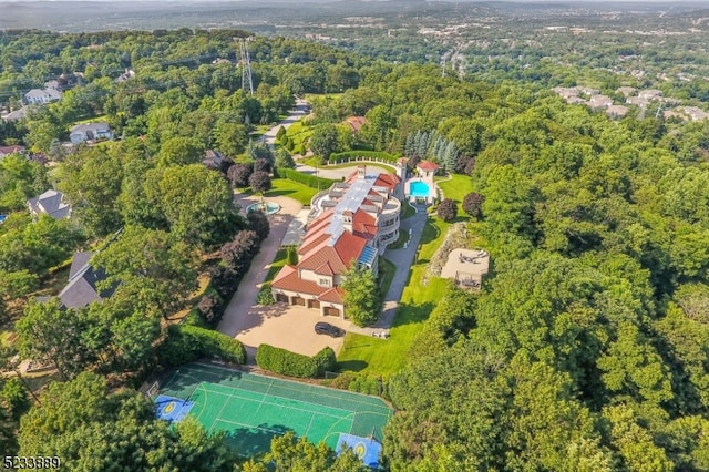 birds eye view of property