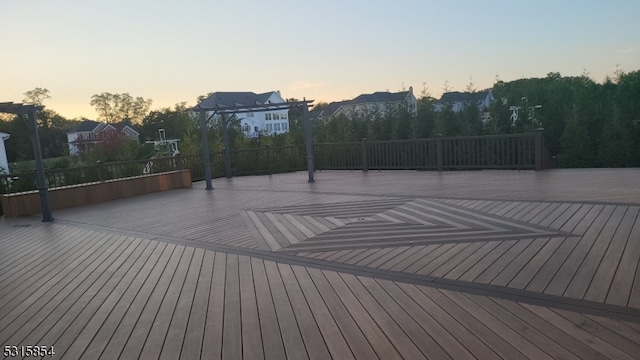 view of deck at dusk