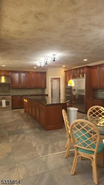 kitchen with appliances with stainless steel finishes