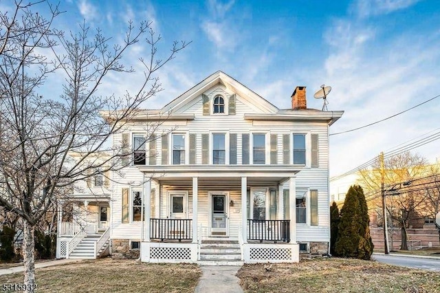 view of front of home with a porch