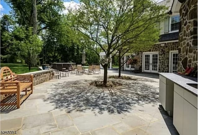 exterior space with french doors