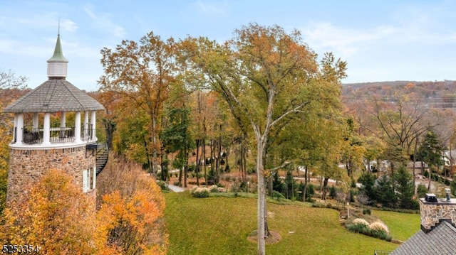 view of yard featuring a gazebo