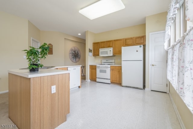 kitchen with white appliances