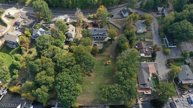 drone / aerial view with a residential view