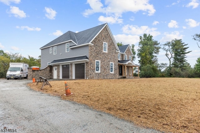 view of property with a garage