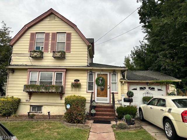 view of front of house featuring a garage