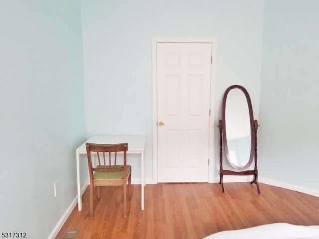 unfurnished bedroom featuring light hardwood / wood-style floors