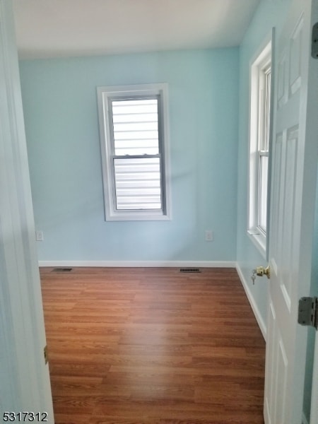 empty room with wood-type flooring