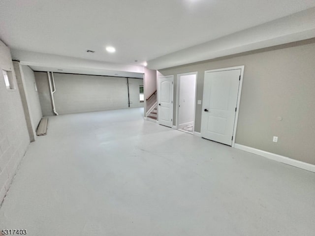 view of basement