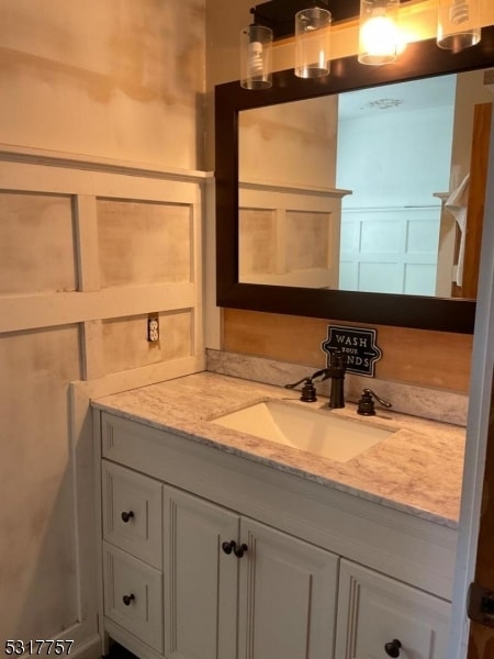 bathroom featuring vanity