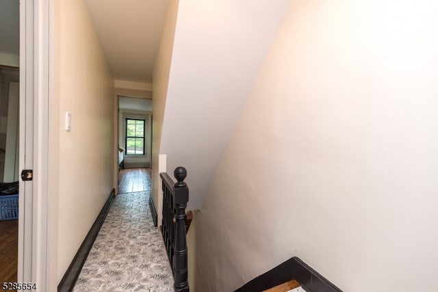 hallway featuring light wood-type flooring