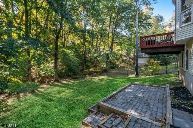 view of yard with a patio area