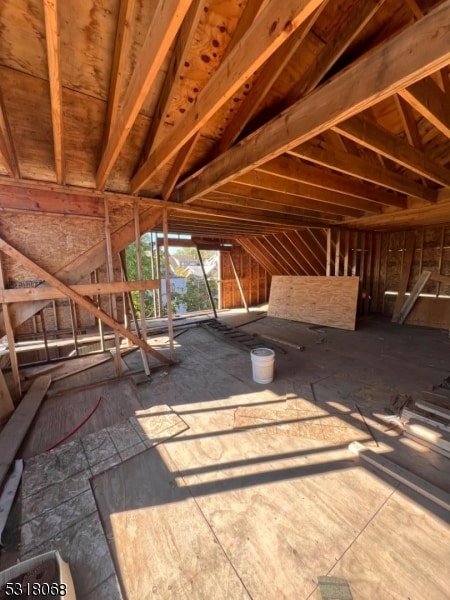 view of attic