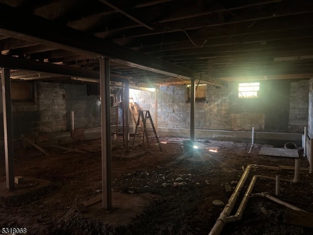 view of basement