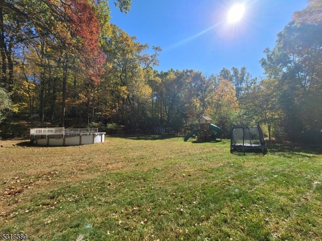 view of yard featuring a playground