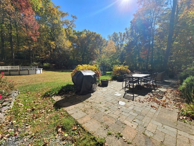 view of patio featuring grilling area