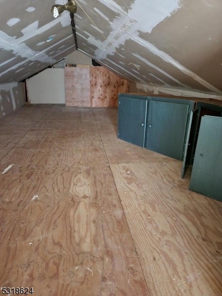 view of unfinished attic