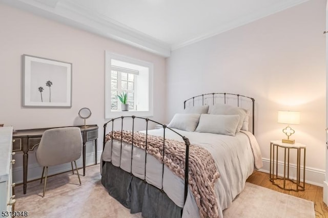 80 Claremont Rd Unit 802, Bernardsville Boro, NJ 07924 - bedroom featuring wood finished floors, baseboards, and ornamental molding