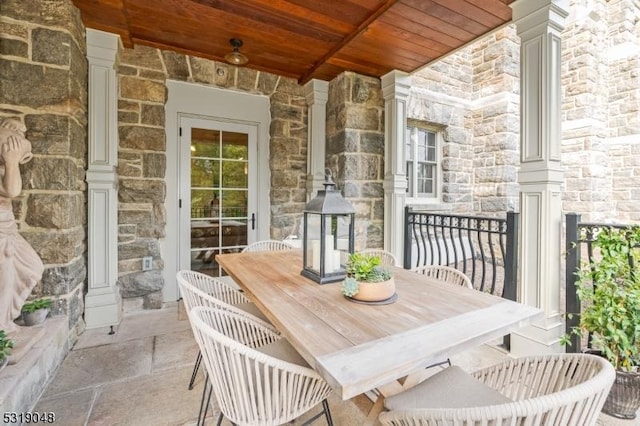 80 Claremont Rd Unit 802, Bernardsville Boro, NJ 07924 - view of patio / terrace with outdoor dining area