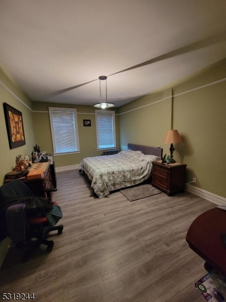 bedroom featuring hardwood / wood-style floors