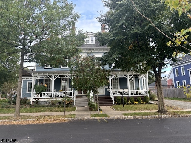 view of front of home with a porch