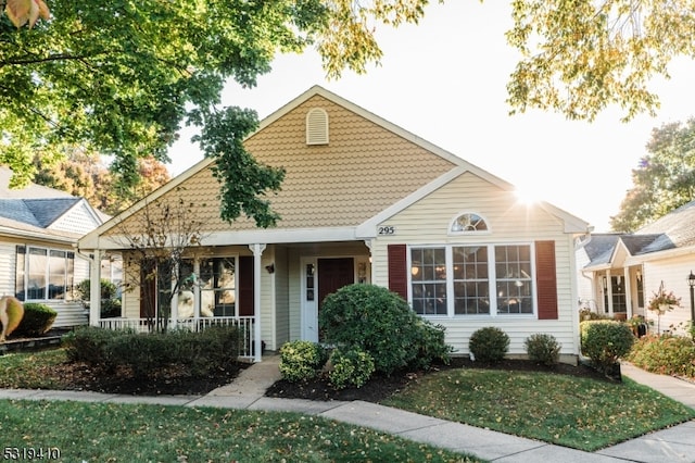 view of front of home with a porch