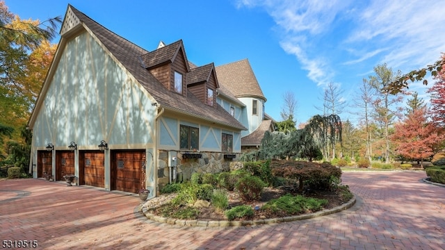 view of home's exterior with a garage