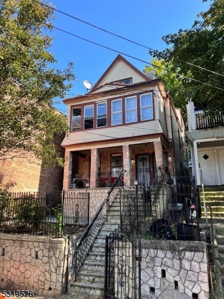 view of front of home with a porch