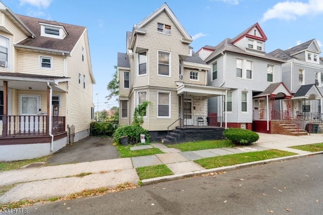 multi unit property with covered porch