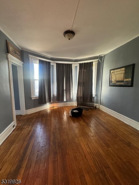 spare room with hardwood / wood-style flooring