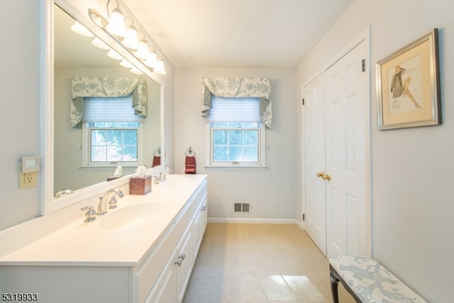 bathroom with vanity