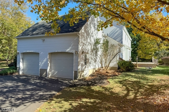 view of home's exterior featuring a yard