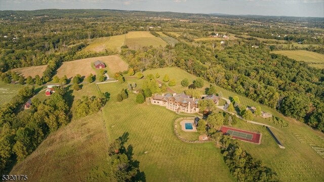 drone / aerial view featuring a rural view