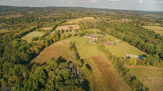 aerial view with a rural view