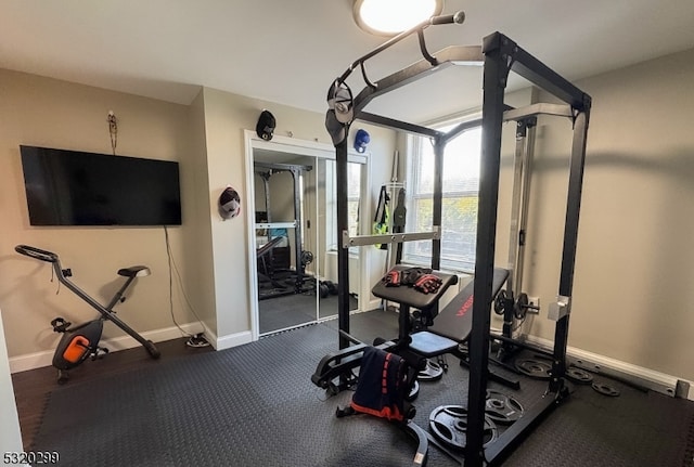 view of workout area