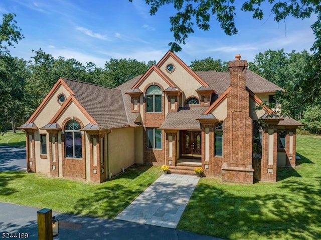 view of front of house with a front yard