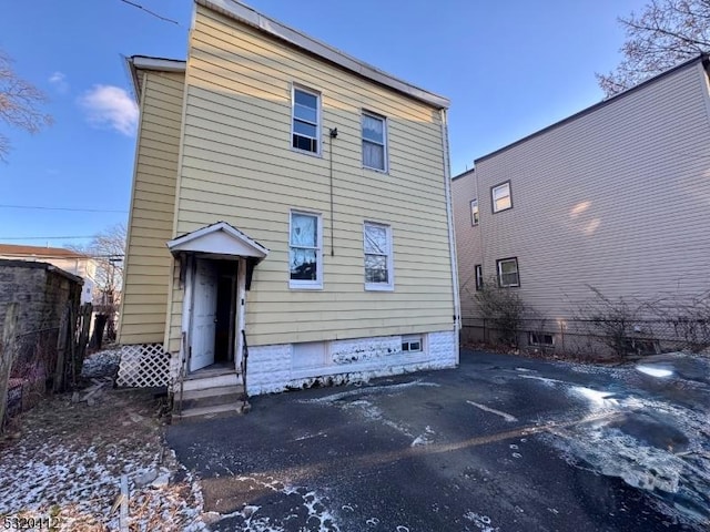 view of rear view of property